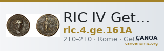RIC IV Geta 161A — CANOA