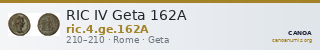 RIC IV Geta 162A — CANOA