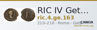 RIC IV Geta 163 — CANOA