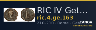 RIC IV Geta 163 — CANOA