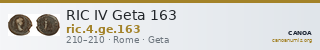 RIC IV Geta 163 — CANOA