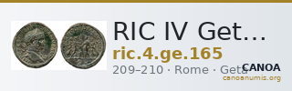 RIC IV Geta 165 — CANOA