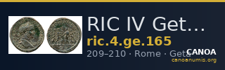 RIC IV Geta 165 — CANOA