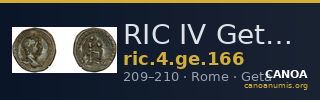 RIC IV Geta 166 — CANOA