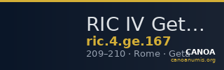RIC IV Geta 167 — CANOA