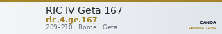 RIC IV Geta 167 — CANOA