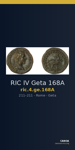 RIC IV Geta 168A — CANOA
