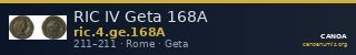 RIC IV Geta 168A — CANOA