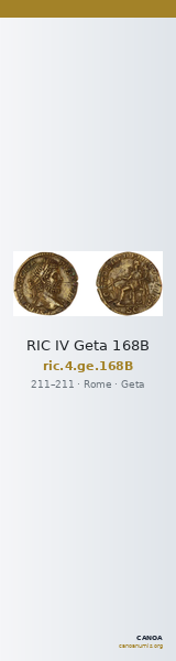 RIC IV Geta 168B — CANOA