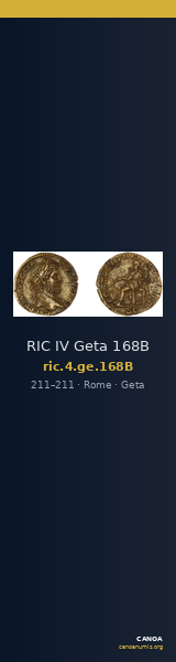 RIC IV Geta 168B — CANOA