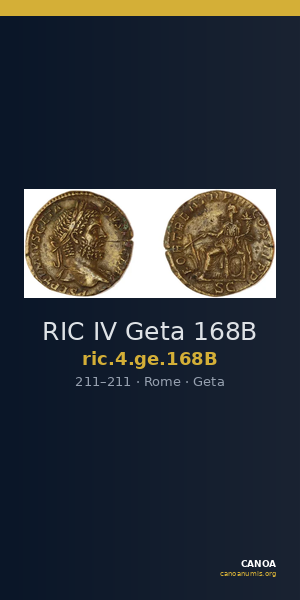 RIC IV Geta 168B — CANOA