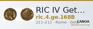 RIC IV Geta 168B — CANOA