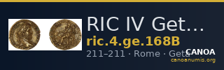 RIC IV Geta 168B — CANOA