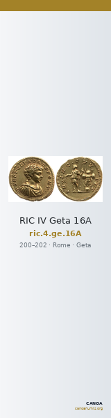 RIC IV Geta 16A — CANOA
