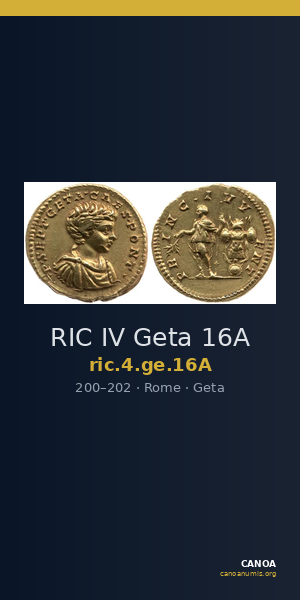 RIC IV Geta 16A — CANOA