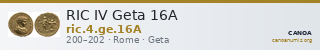 RIC IV Geta 16A — CANOA