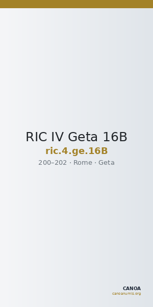 RIC IV Geta 16B — CANOA