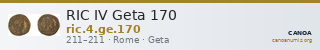 RIC IV Geta 170 — CANOA
