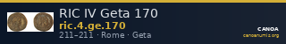 RIC IV Geta 170 — CANOA