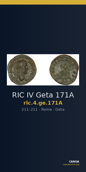 RIC IV Geta 171A — CANOA