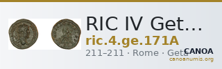 RIC IV Geta 171A — CANOA