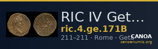 RIC IV Geta 171B — CANOA