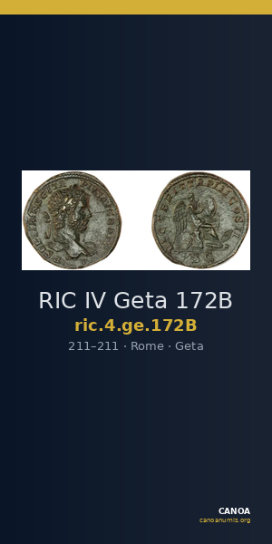 RIC IV Geta 172B — CANOA