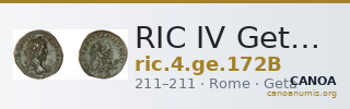 RIC IV Geta 172B — CANOA