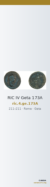 RIC IV Geta 173A — CANOA