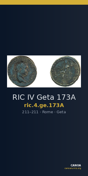 RIC IV Geta 173A — CANOA