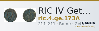RIC IV Geta 173A — CANOA