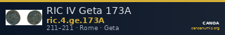 RIC IV Geta 173A — CANOA