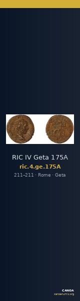 RIC IV Geta 175A — CANOA