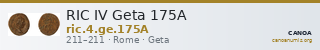 RIC IV Geta 175A — CANOA