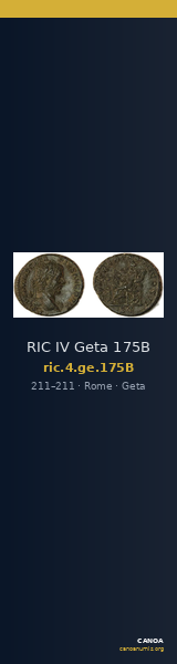 RIC IV Geta 175B — CANOA