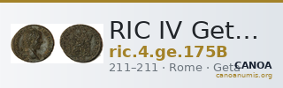 RIC IV Geta 175B — CANOA