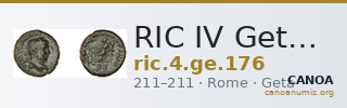 RIC IV Geta 176 — CANOA