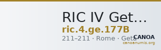 RIC IV Geta 177B — CANOA