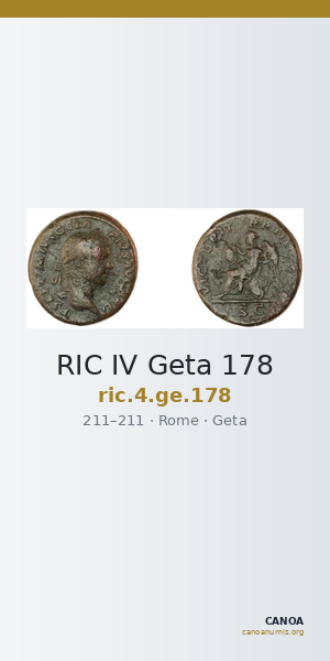 RIC IV Geta 178 — CANOA