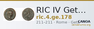 RIC IV Geta 178 — CANOA