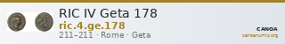 RIC IV Geta 178 — CANOA