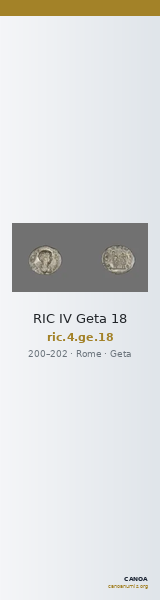 RIC IV Geta 18 — CANOA