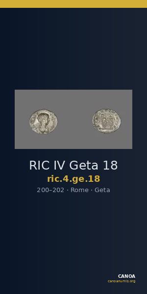 RIC IV Geta 18 — CANOA