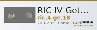 RIC IV Geta 18 — CANOA