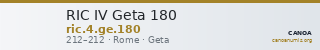 RIC IV Geta 180 — CANOA