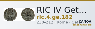 RIC IV Geta 182 — CANOA