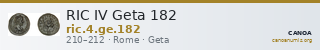 RIC IV Geta 182 — CANOA