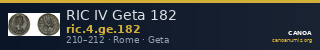 RIC IV Geta 182 — CANOA