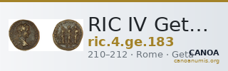 RIC IV Geta 183 — CANOA