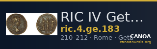RIC IV Geta 183 — CANOA